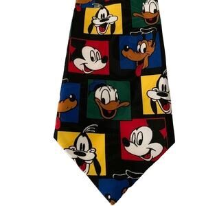 Disney Mickey Mouse Donald Goofy Pluto character tie